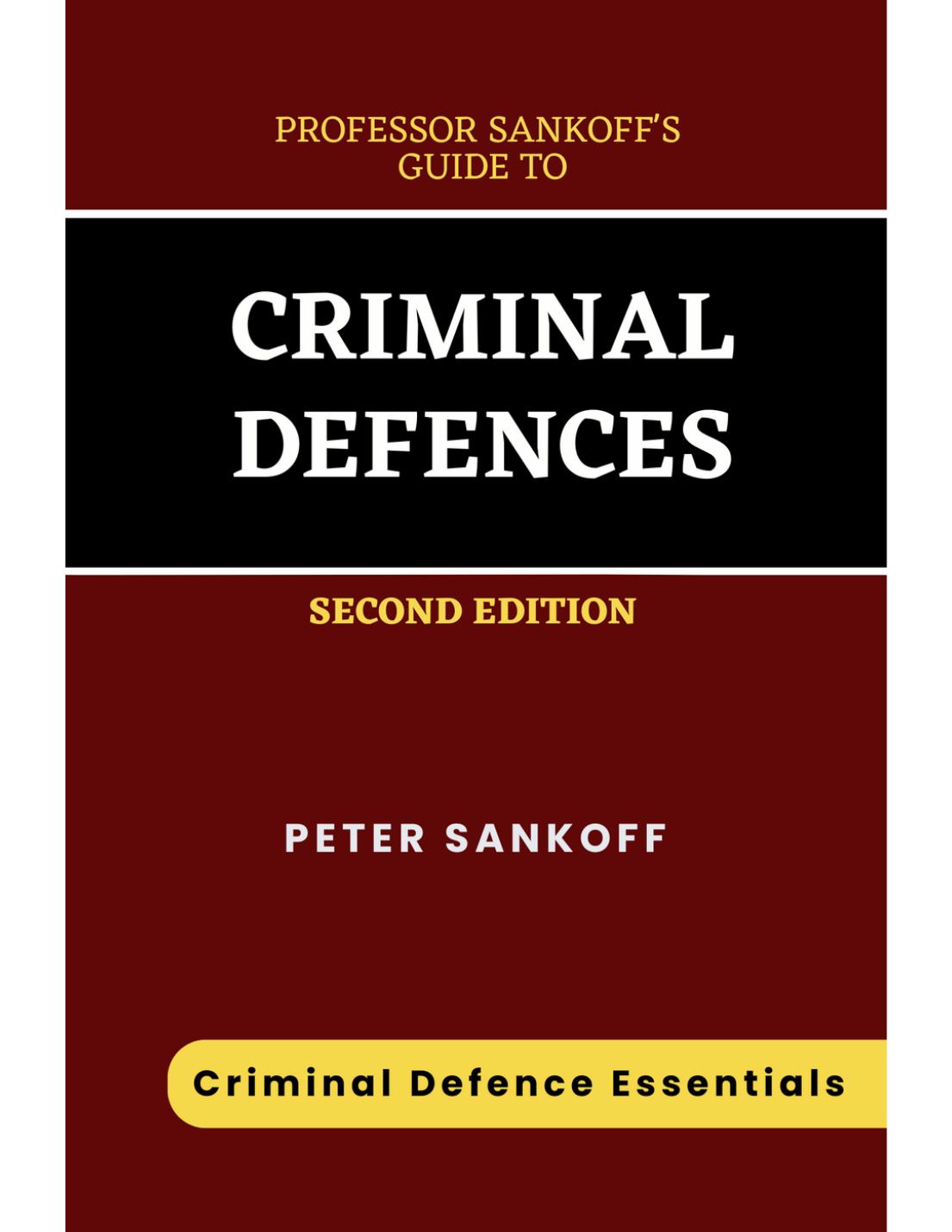 Cover mockup — Guide to Criminal Defences, 2nd Edition